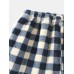 Mens Check Flannel Thicken Warm Elastic Waist Home Sleep Bottoms With Pocket