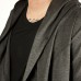 Mens Fashion Mid Long Avant  garde Irregular Hem Solid Color Pockets Hooded Cardigans