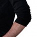 Autumn Winter Fashion Pure Color Round Neck Men Pullover Casual Long Sleeved Cotton Tops